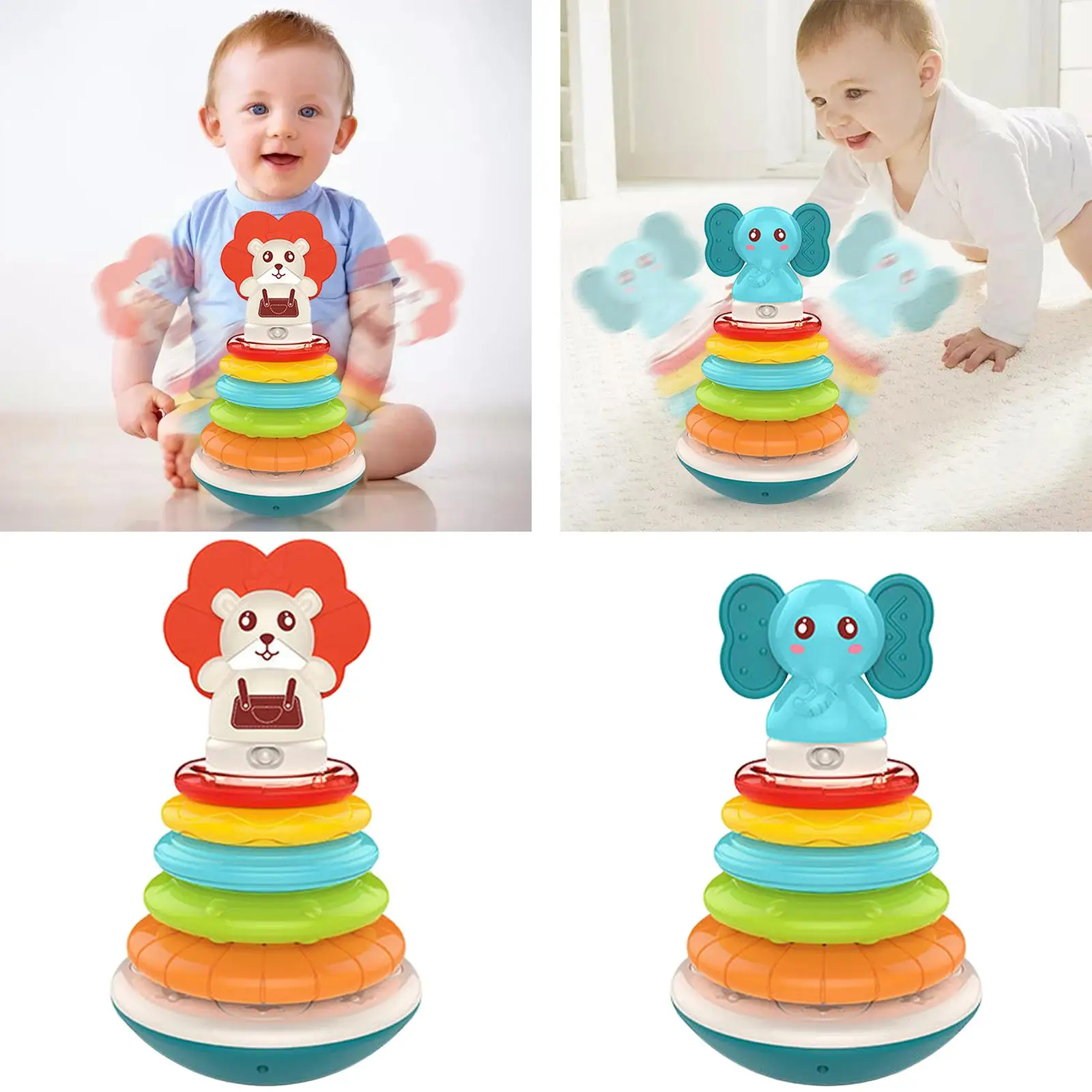 Stacking Toy Colorful Stacking Educational Toys Interactive Toy Tumbler Toy   Babies 6 to 12 Months Preschool Baby