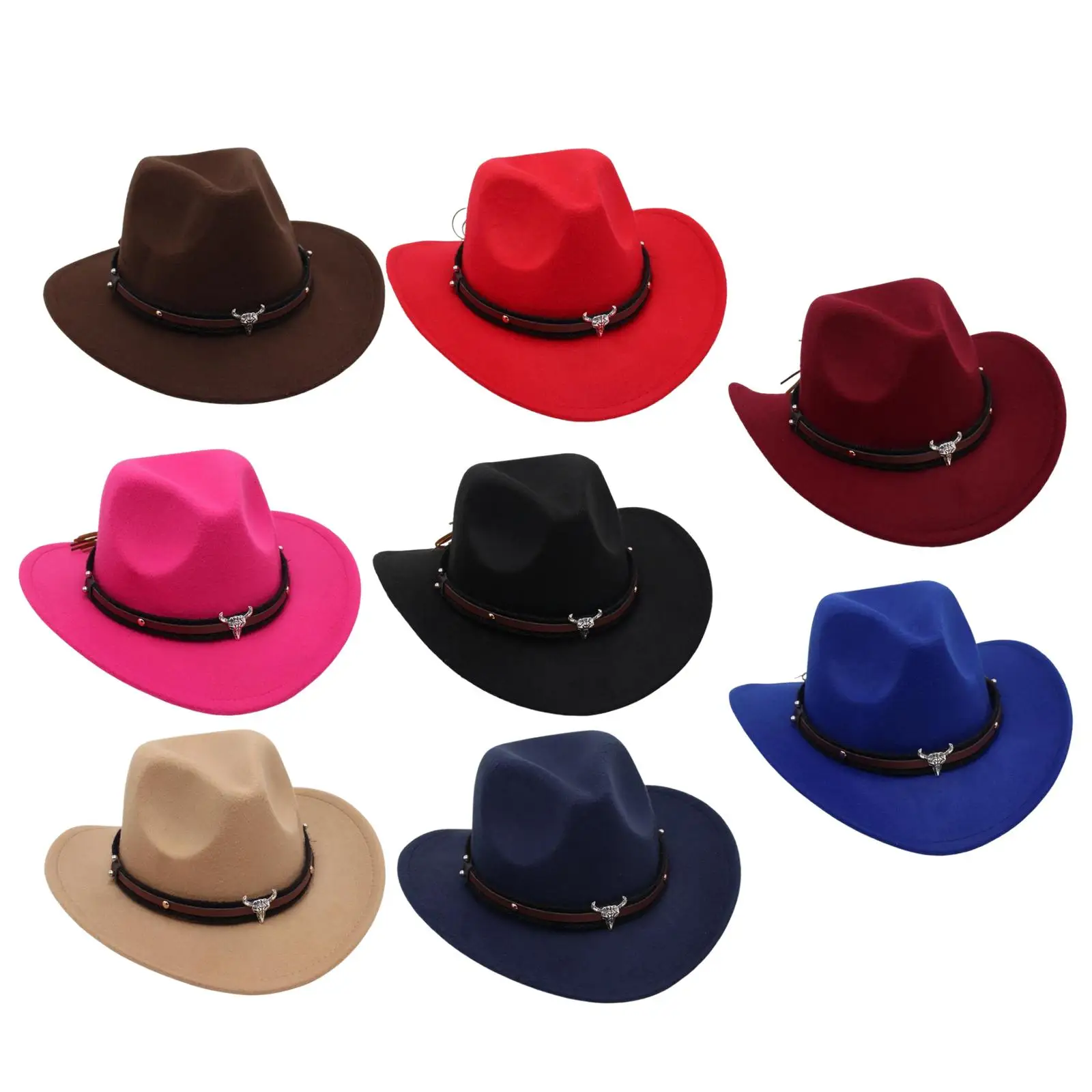Wide Brim Hat Outdoor Dress up Photo Props Teens Beach Hiking Performance Cap Western  Hat Cowgirl Hat Fishing Hat
