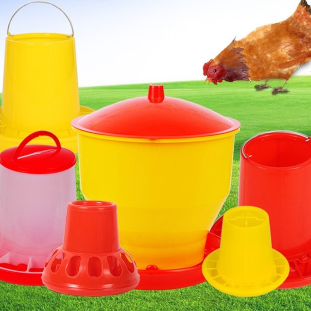 Chicken Feeder Chicken Feed Trough Chicken Feeder and Waterer Poultry Feeder  and Waterer with Hook Chick Feeder for Sheep Deer - AliExpress