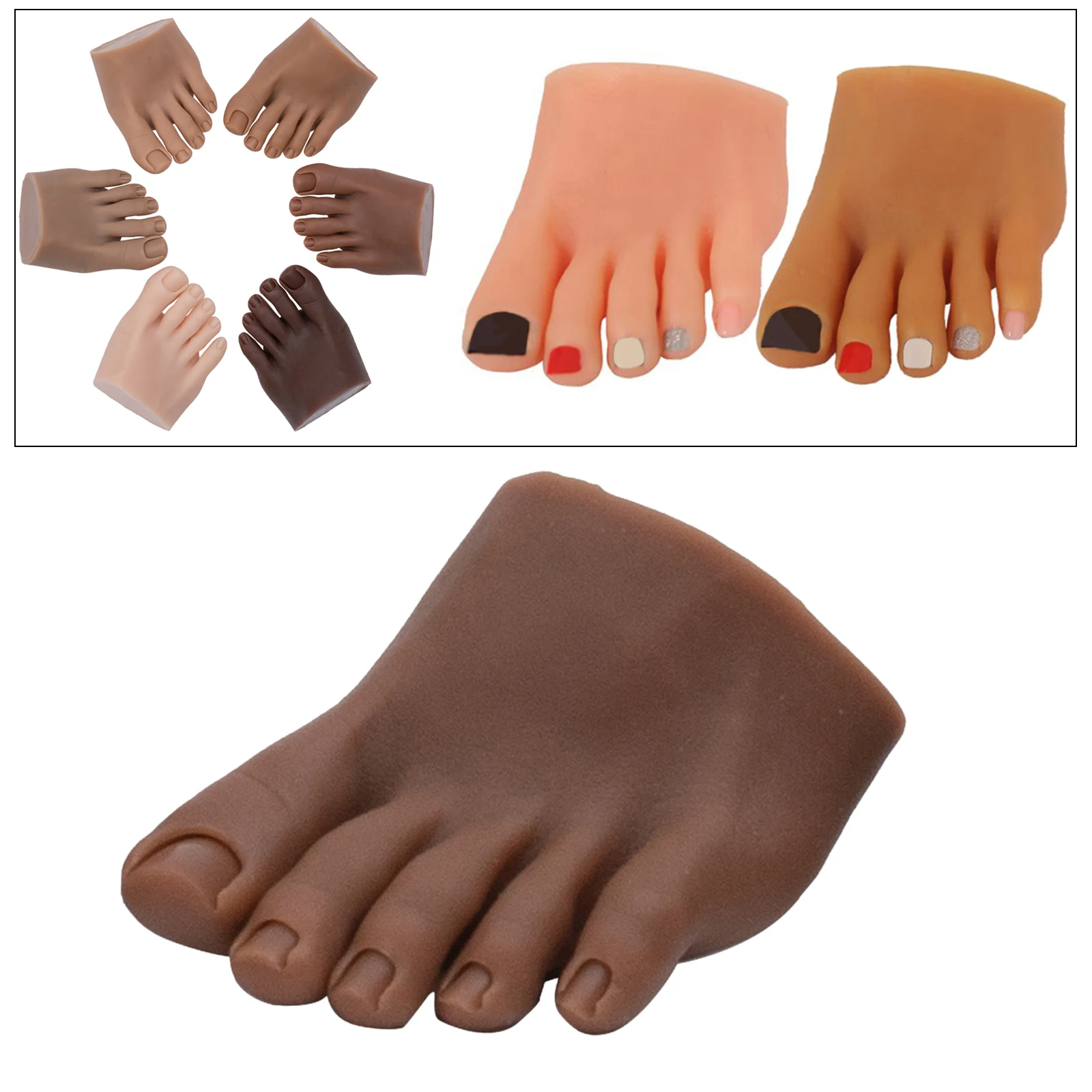 Nail Practice Foot Model Mannequin for Nail Art Beginners Display