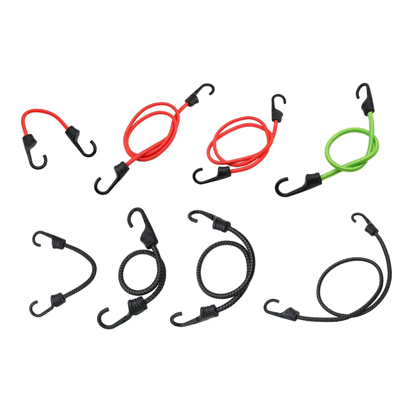 Bicycle Bungee Cord Elastic Strap Fixed with Hooks Motorcycle Rope Luggage Carrier Rope for Biking Hiking Riding Travel Outdoor