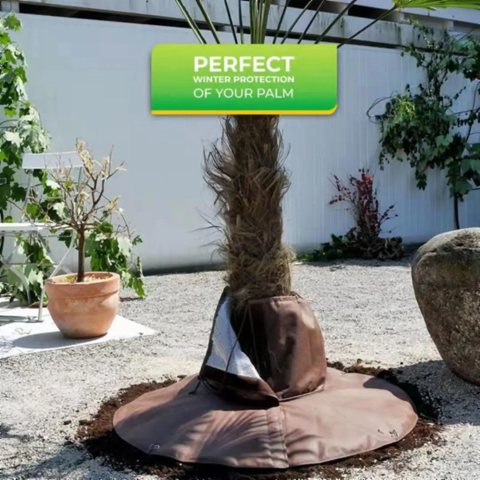 Brown Plants Against Frost Moisture Frost Cover Palm Tree Protector for Branches Poles Vegetation