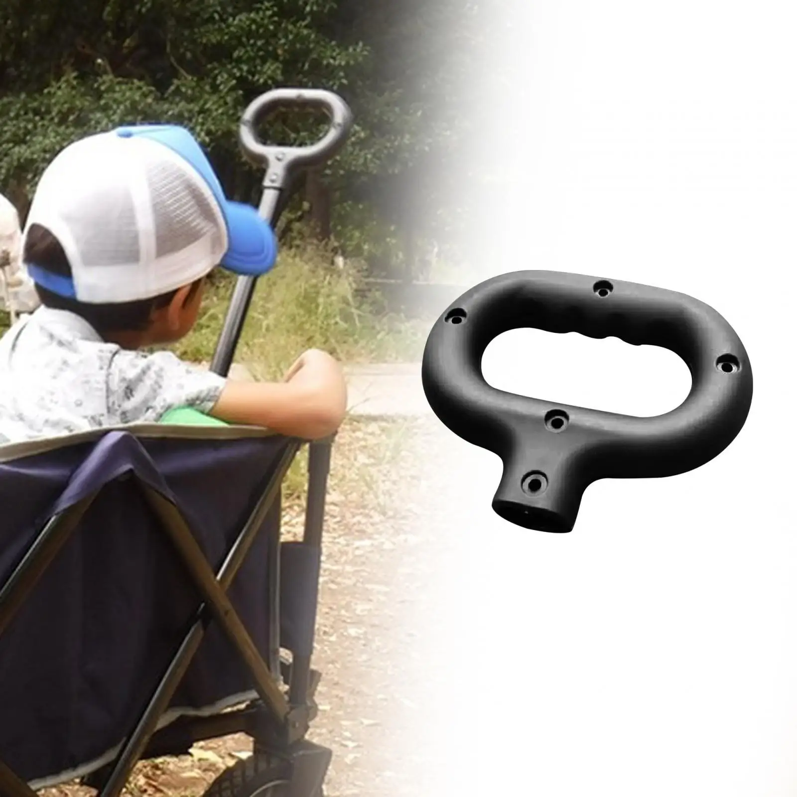 Wagon Cart Push Handle Accessories Hand Truck Handle for Collapsible Wagon Cart Outdoor Shopping Cart Camping Wagon Black