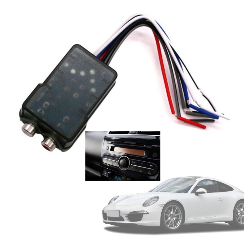 High-Performance Car Stereo Speak Hi-Low Converter RCA Adapter Quick-Connection for Auto Car Durable