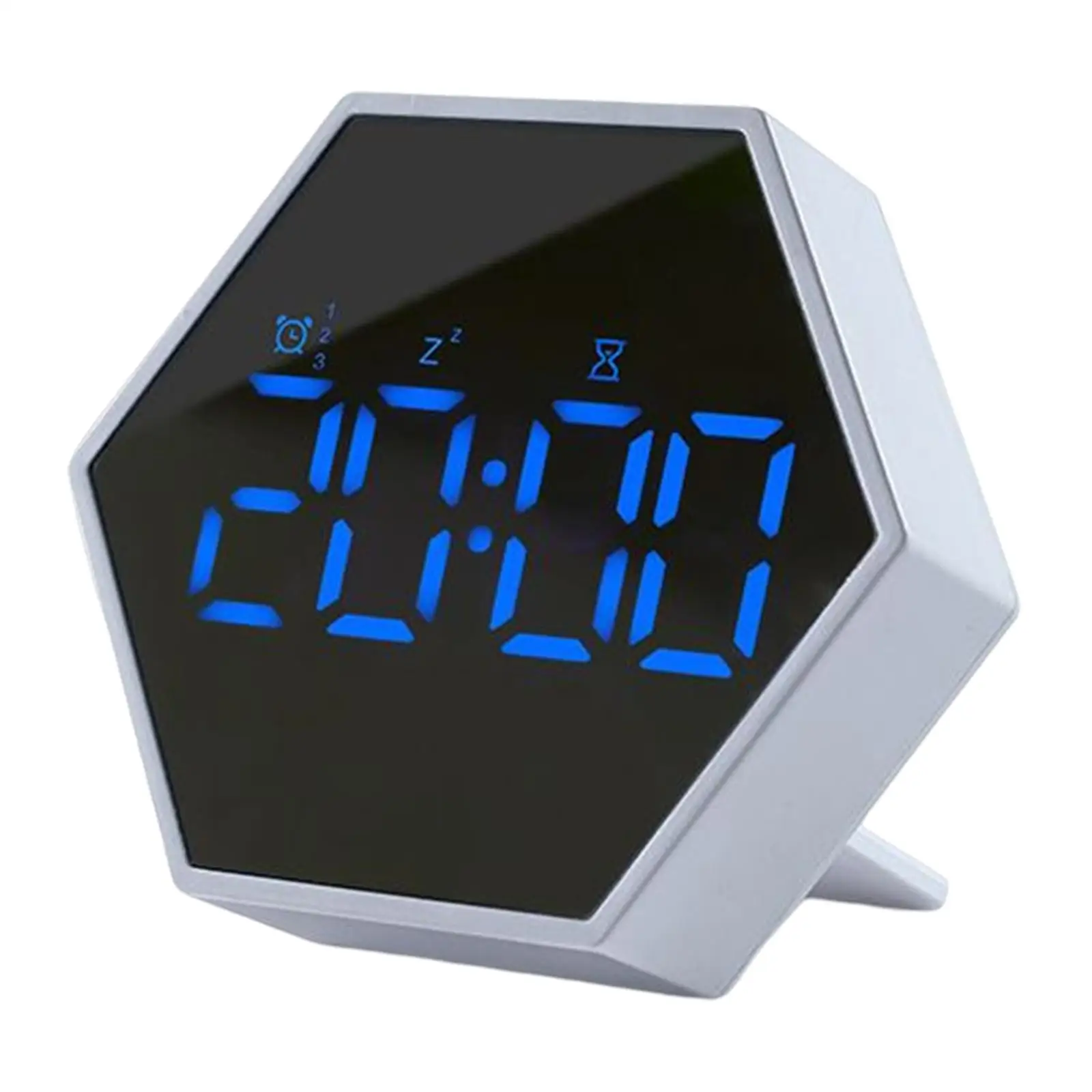 Alarm Clock LED Display Wall Clock Snooze Function Battery Powered Adjustable USB for Living Room Home Bedside Office Kitchen