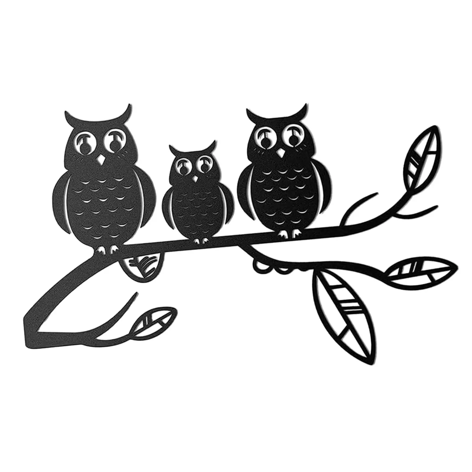 Owls Metal Wall Art Decor Rustic Iron Wall Decoration Home Decor Ornament for Front Door Farmhouse Garden Fence Living Room