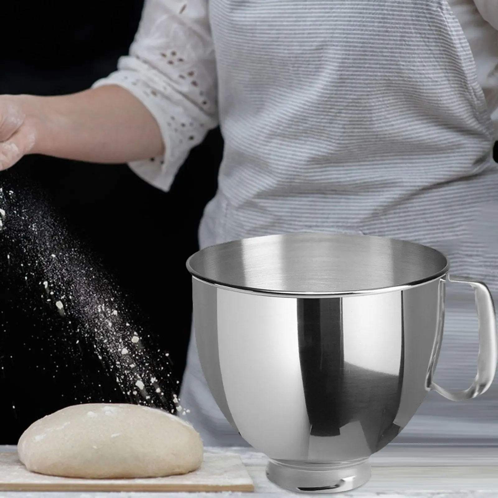 Bread Mixing Bowl for Ka 4.5/5Qt Bread Mixing Tool Electric Mixer Portable Stainless Steel Stainless Steel Bowl Mixing Pot Bowl