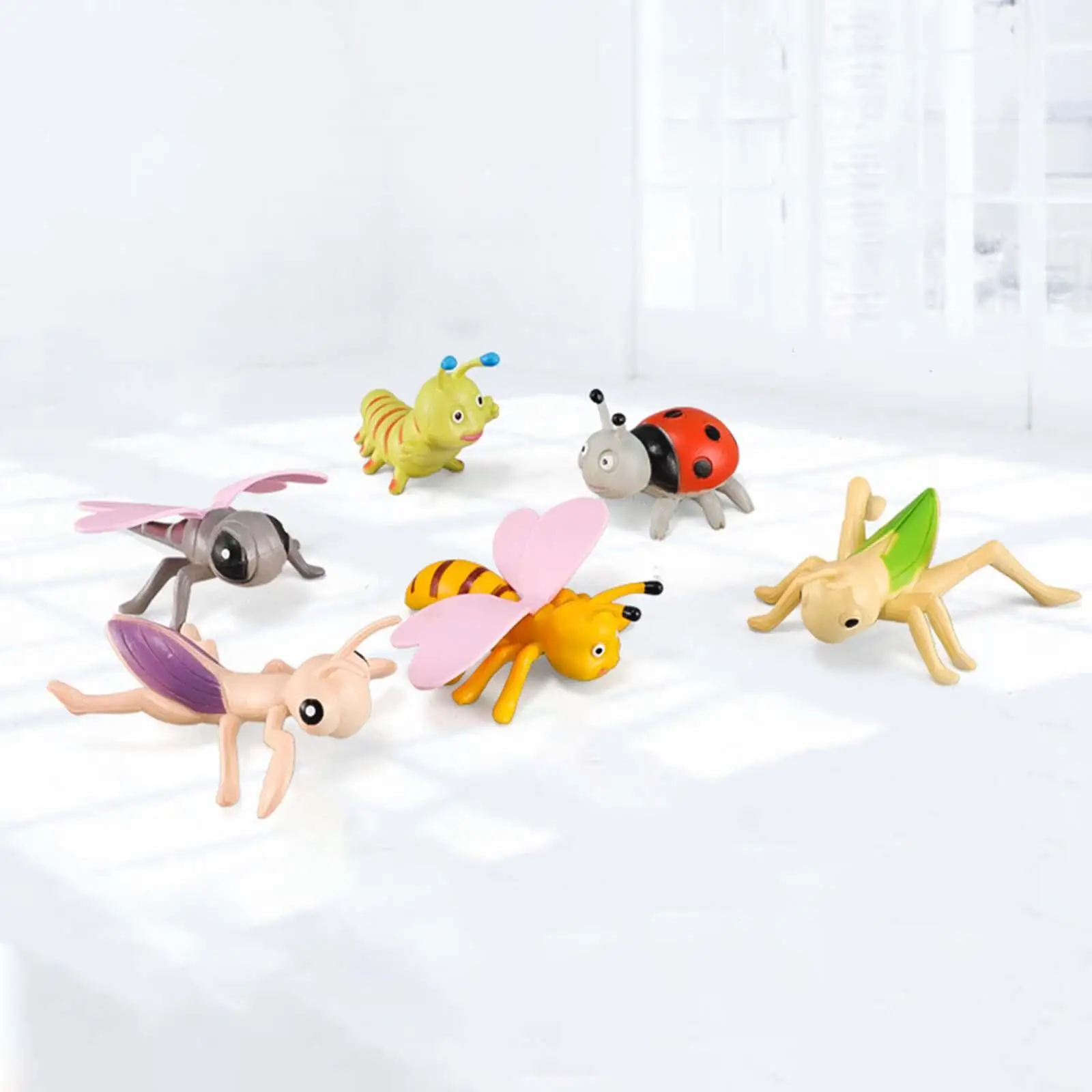 Set of 6 Count Artifical Animal Model Toy for Toddler Accessories Party Favors Educational Toys