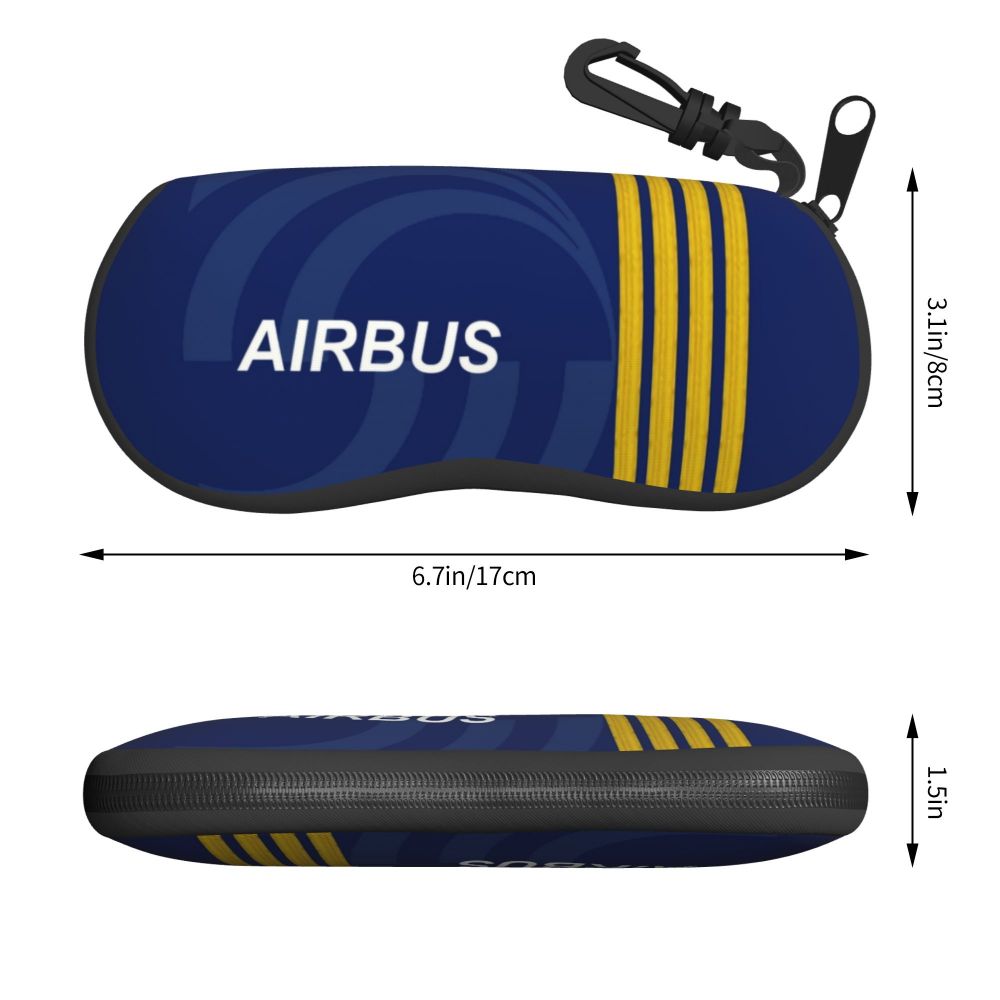 Custom Born To Fly Captain Stripes Sunglasses Soft Case Neoprene Zipper Pilot Air Fighter Shell Eyeglass Case Protective Box