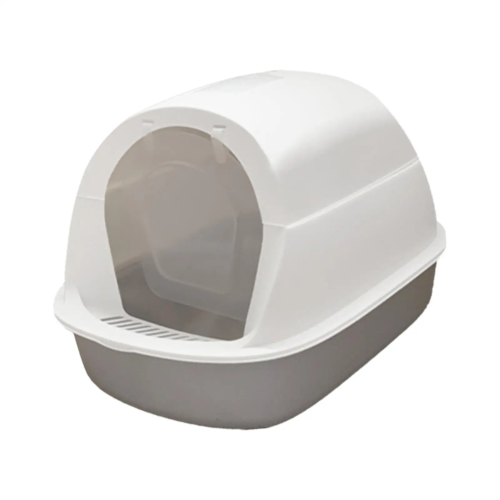 Hooded Cat Litter Box with Lid Durable Cat Sandbox for Small Animals Rabbit