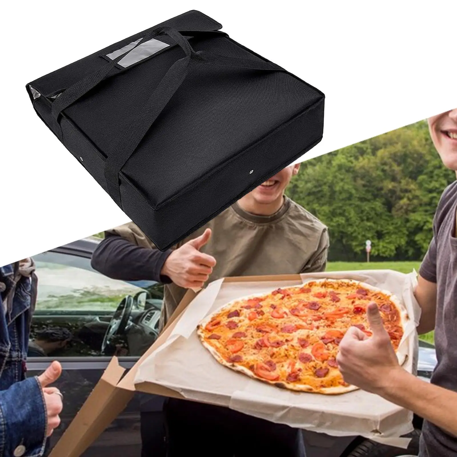 Food Delivery Bag Pizza Warmer Carrying Case Thermal Food Bag for Camping