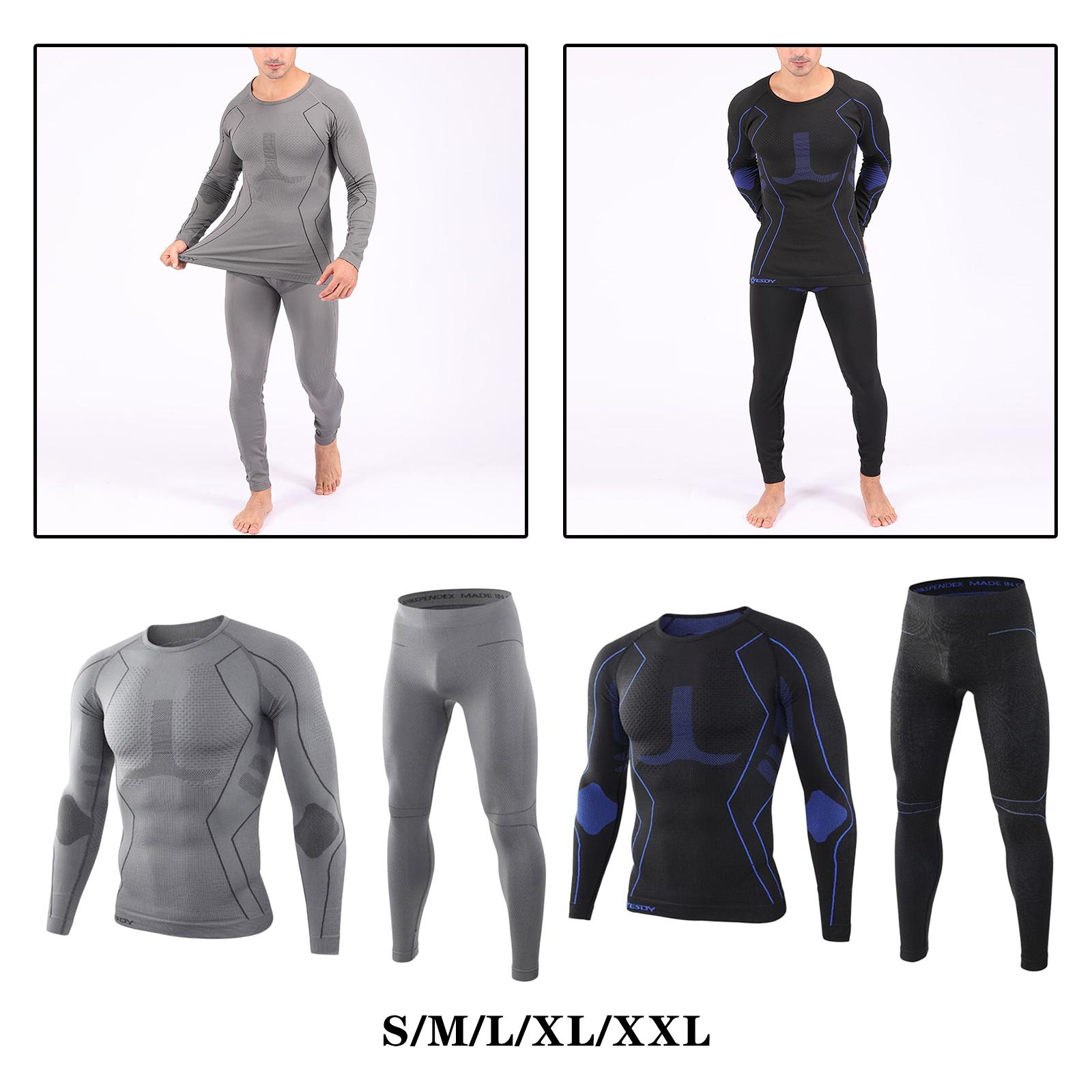 Winter Top Quality New Thermal Underwear Men Underwear Sets Compression Fleece Sweat Quick Drying Thermo Underwear Men Clothing
