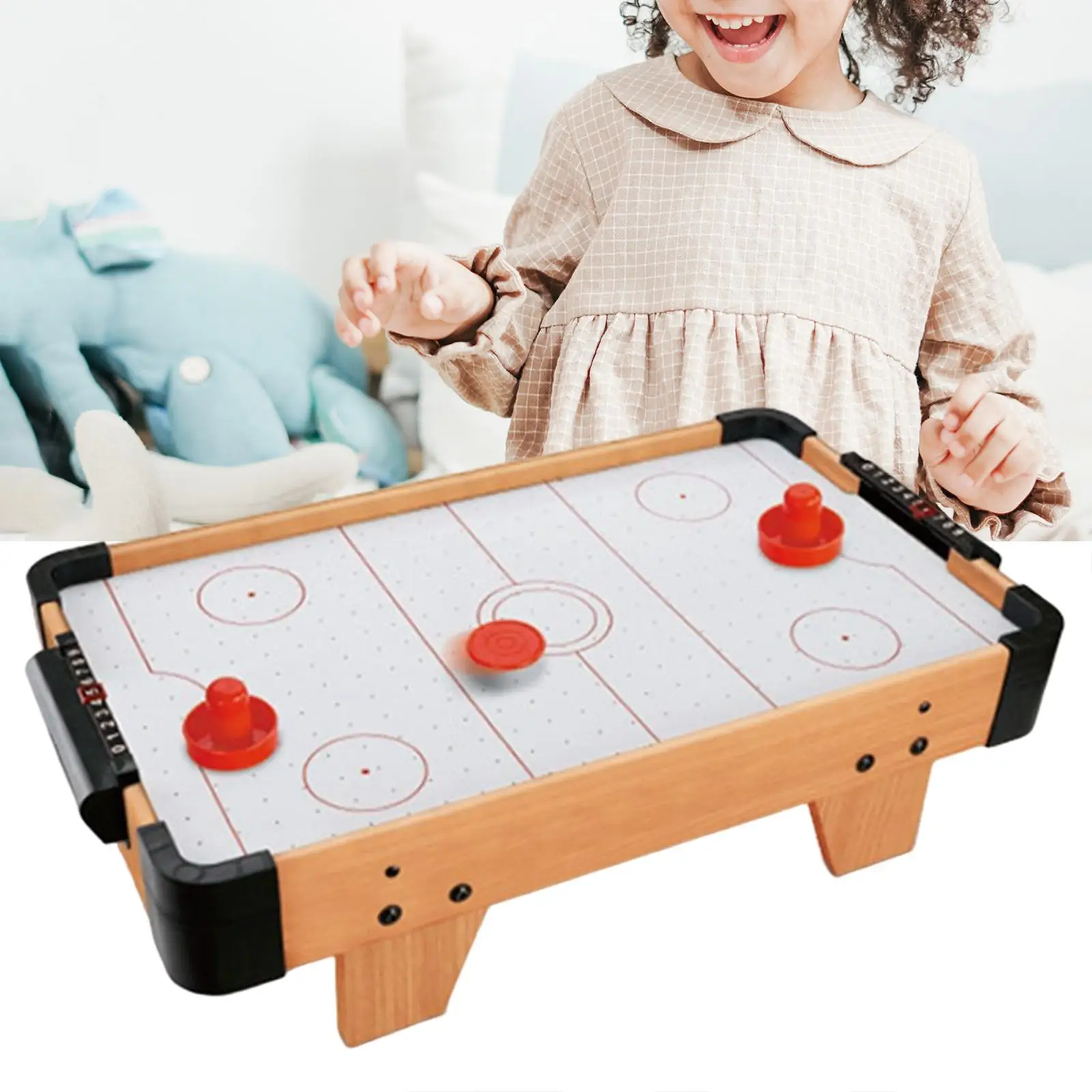 Air Hockey Table Desktop Playing Field Parent Child Interactive for Kids