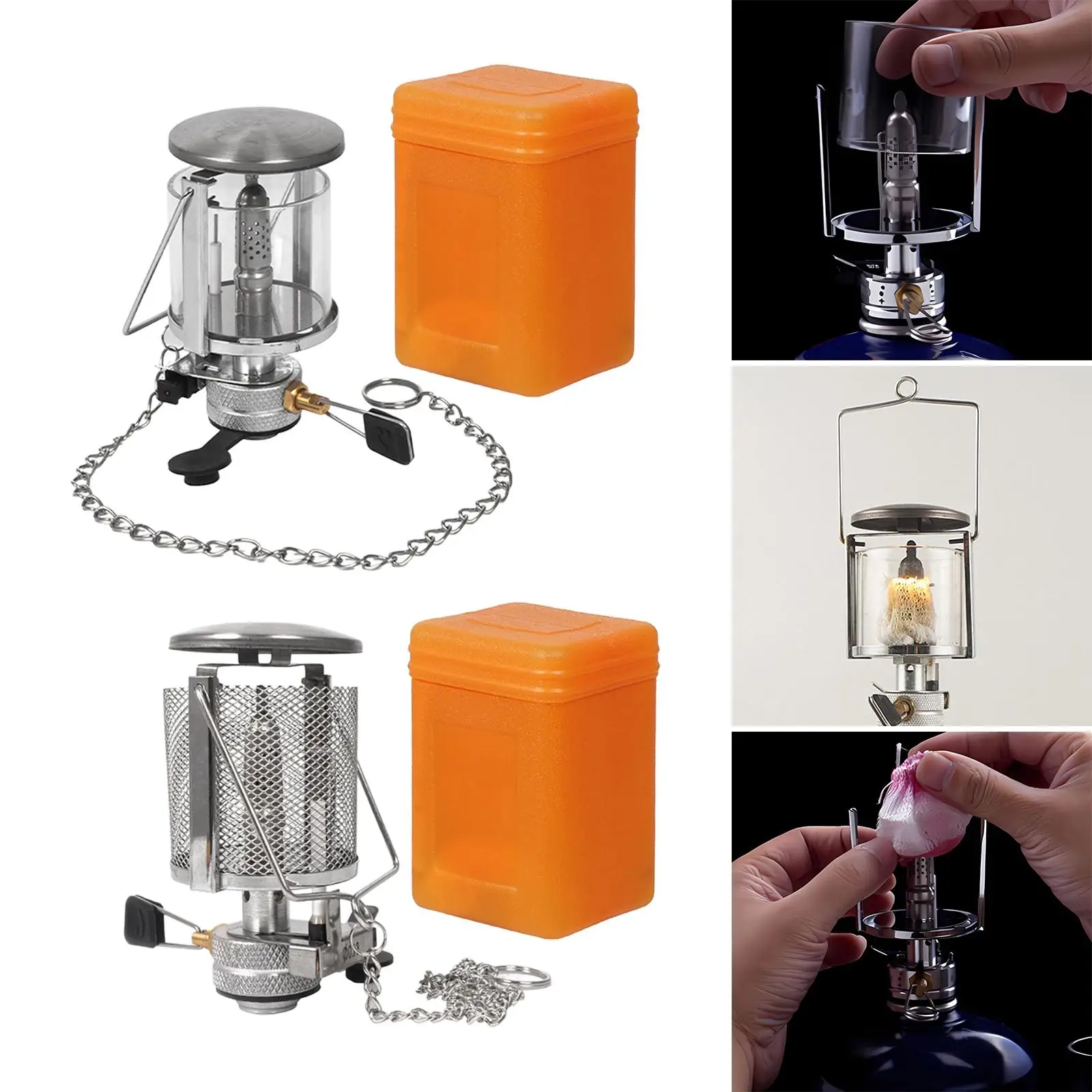 Portable Gas Lantern Lighting Adjustable Torch Fuel Lamp Camping Lights for Backpacking Fishing Emergency Hiking Picnic