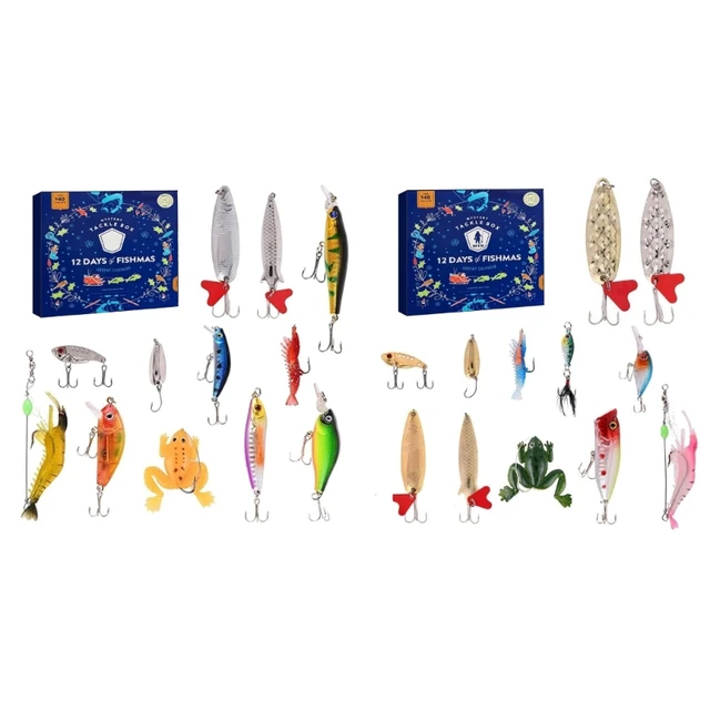 Creative Fishing Gears Box Countdown Gift 12 Days Fishing Tackle Advent  Calendar - AliExpress