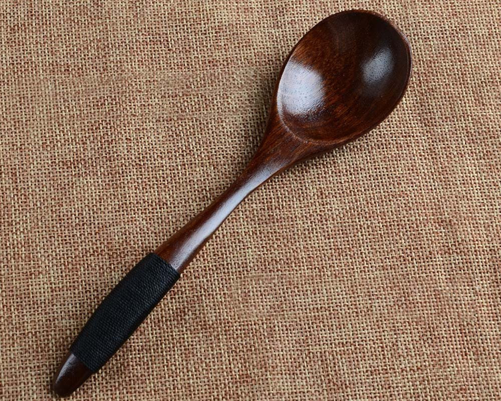 Description Picture 6 of itemWooden Spoon Small Cooking Scoop Teaspoon Catering Household Kitchen Accessories For Coffee Lamian Noodles, Rice,Corn Soup 스푼 #M