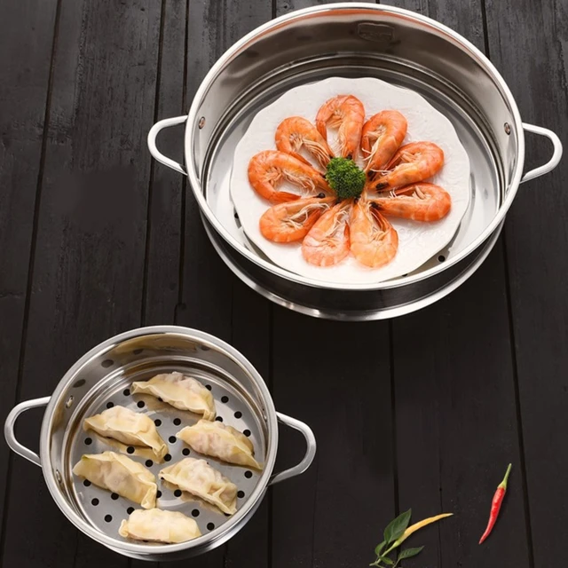 Stainless Steel Steamer Basket Thicken Food Steamer Basket For Steaming Dim  Sum Dumplings Buns Vegetables Meat Fish Rice