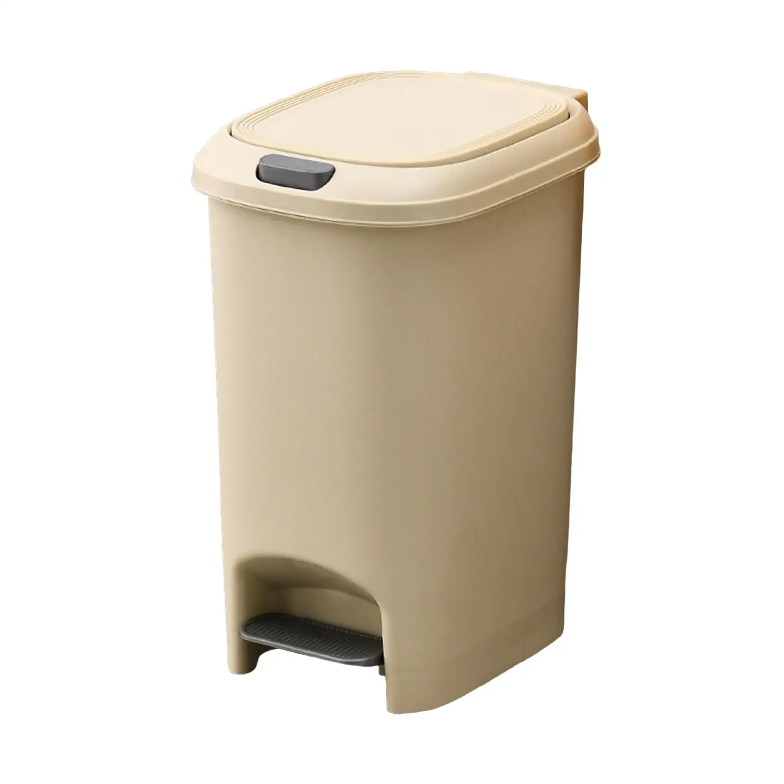 Step Trash Can with Light Close Lid Simple 2 in 1 Foot Pedal Press Type Garbage Bin for Restroom Restaurant Sunroom Toilet Hotel