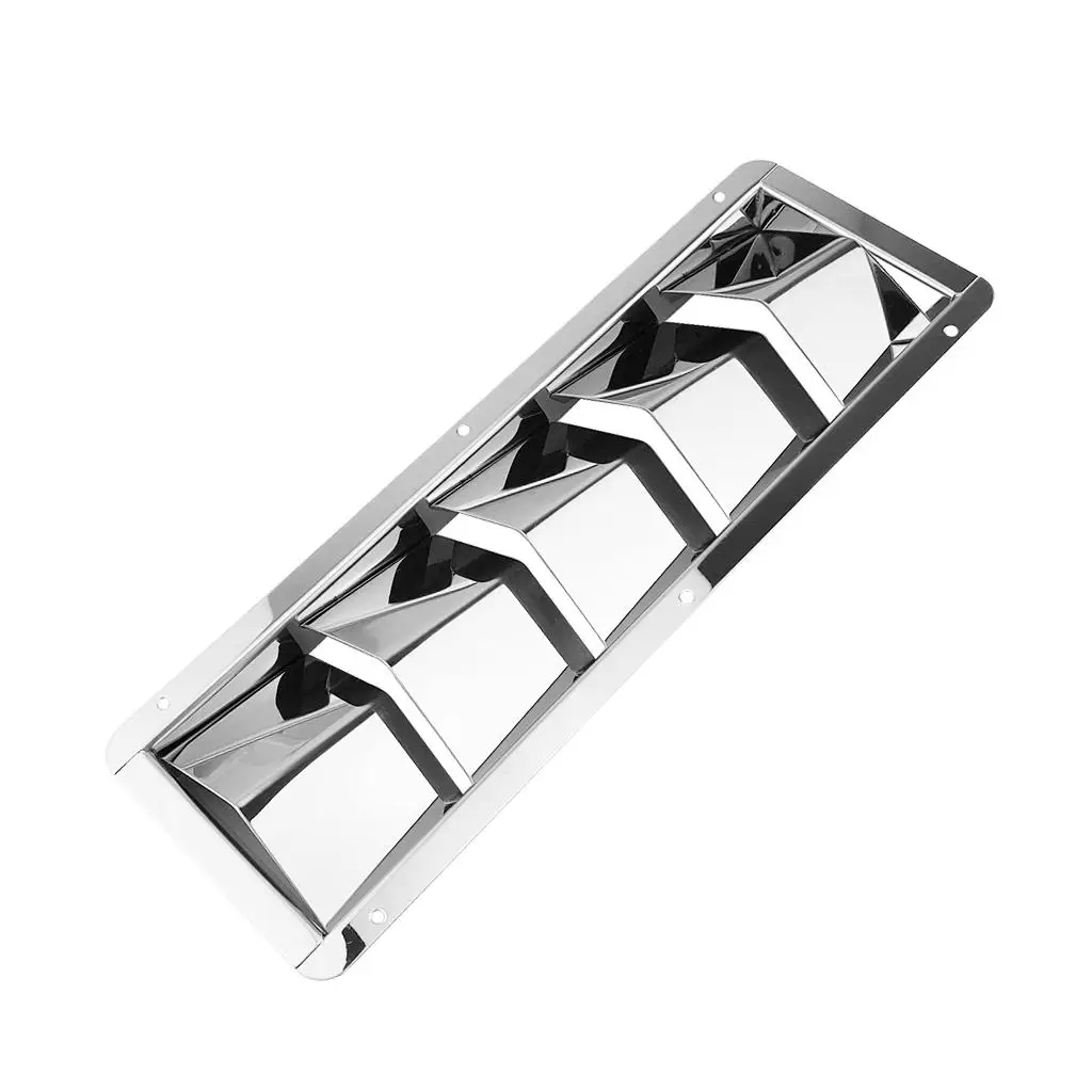 Louver Vent 5-Slot Ventilation  Grille Cover Yacht Stainless Steel