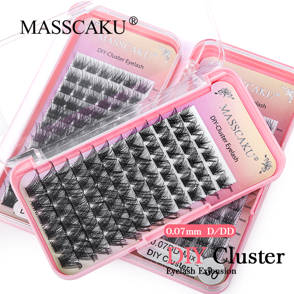 Best of MASSCAKU DIY Cluster Eyelash Extension Segmented False Bundles Eyelashes 72Volume Natural Russian Faux Mink Makeup Lashes Reviews & Tips