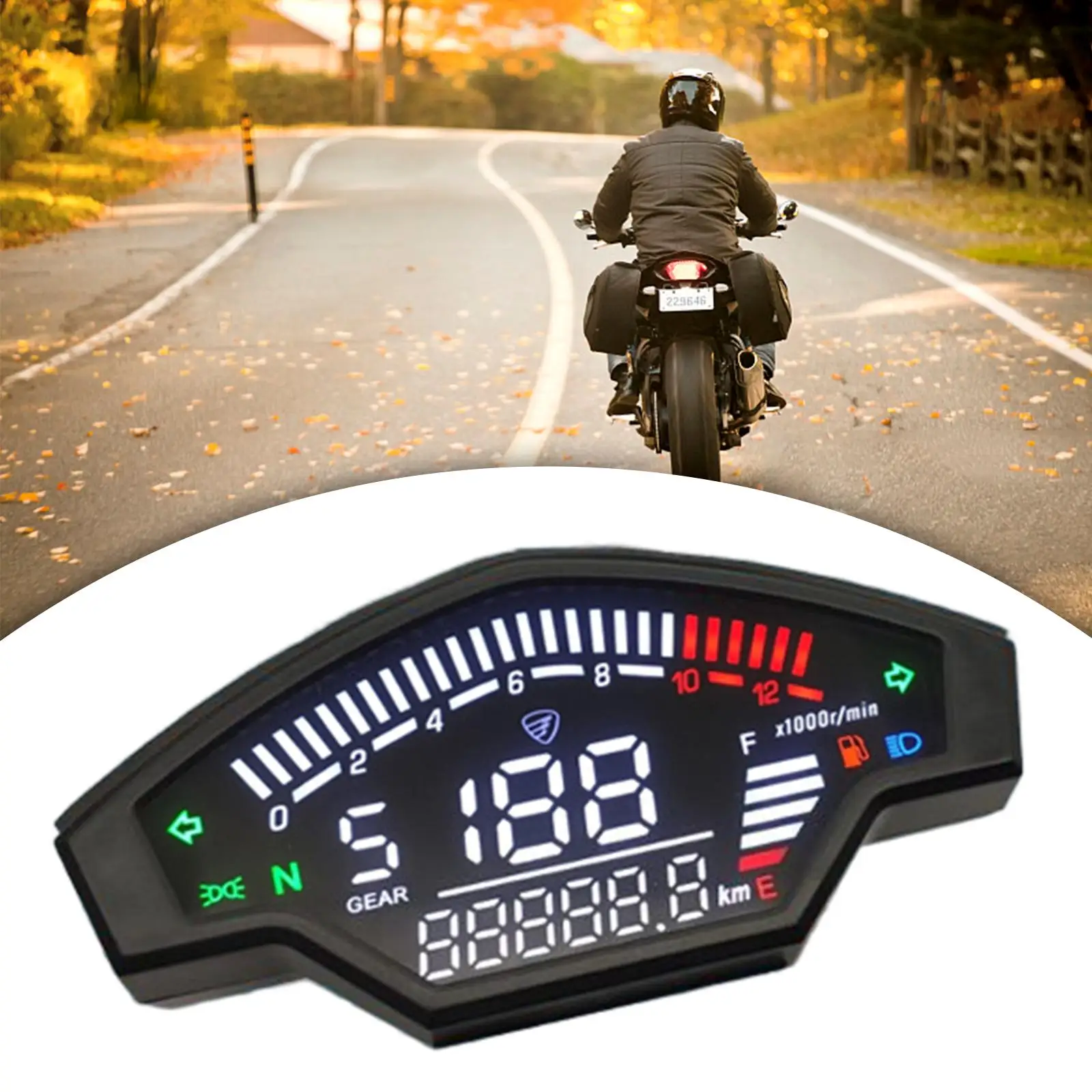Motorcycle Speedometer LCD Digital Display for Vortex200 Refit
