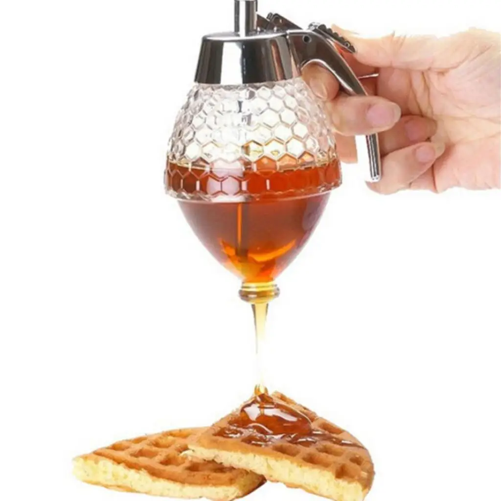 200ml/8oz And Maple Syrup Jar Dispenser Container with Stand