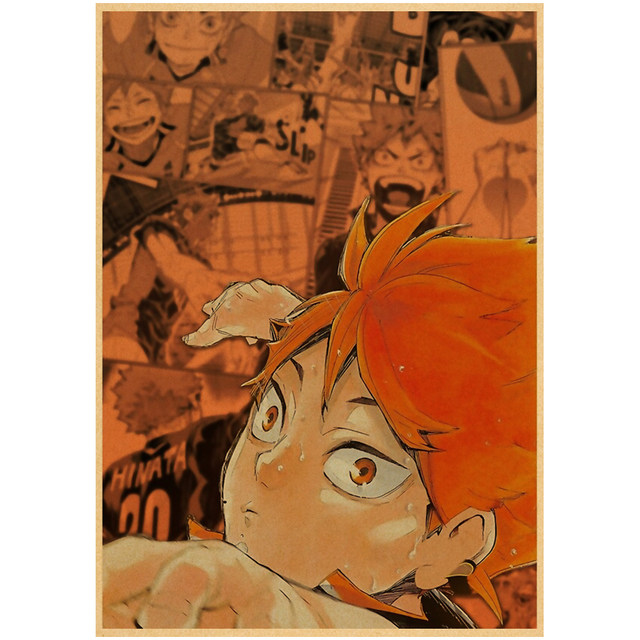 Anime cartaz personagem voleibol menino pintura em tela impressão haikyuu  arte parede moderna casa decoração da sala cuadros presente - AliExpress