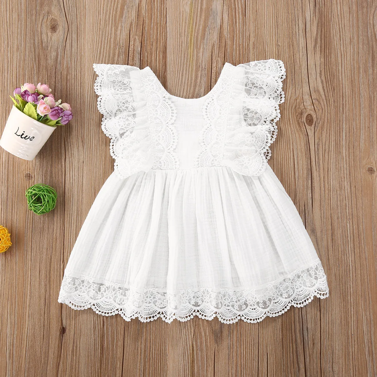 Ma&Baby 6M-5Y Toddler Kid Child Baby Girls White Dress Summer Ruffles Lace Bow Princess Dresses Costumes Clothes best Dresses