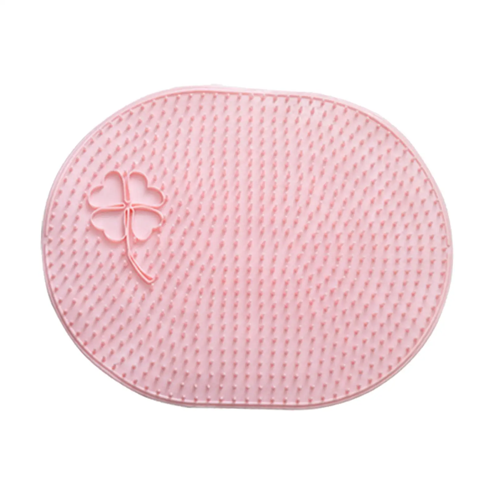 Silicone Shower Foot Scrubber Pad Pink with Suction Cup Accessory Without Bending Over Easily Clean Durable Comfortable