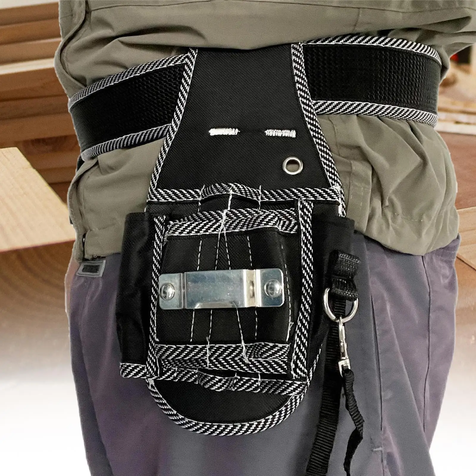 Adjustable Waist Belt Tool Storage Pouch with Belt Multifunctional Tool Pouch Bag for Camping Gear Construction Mechanics