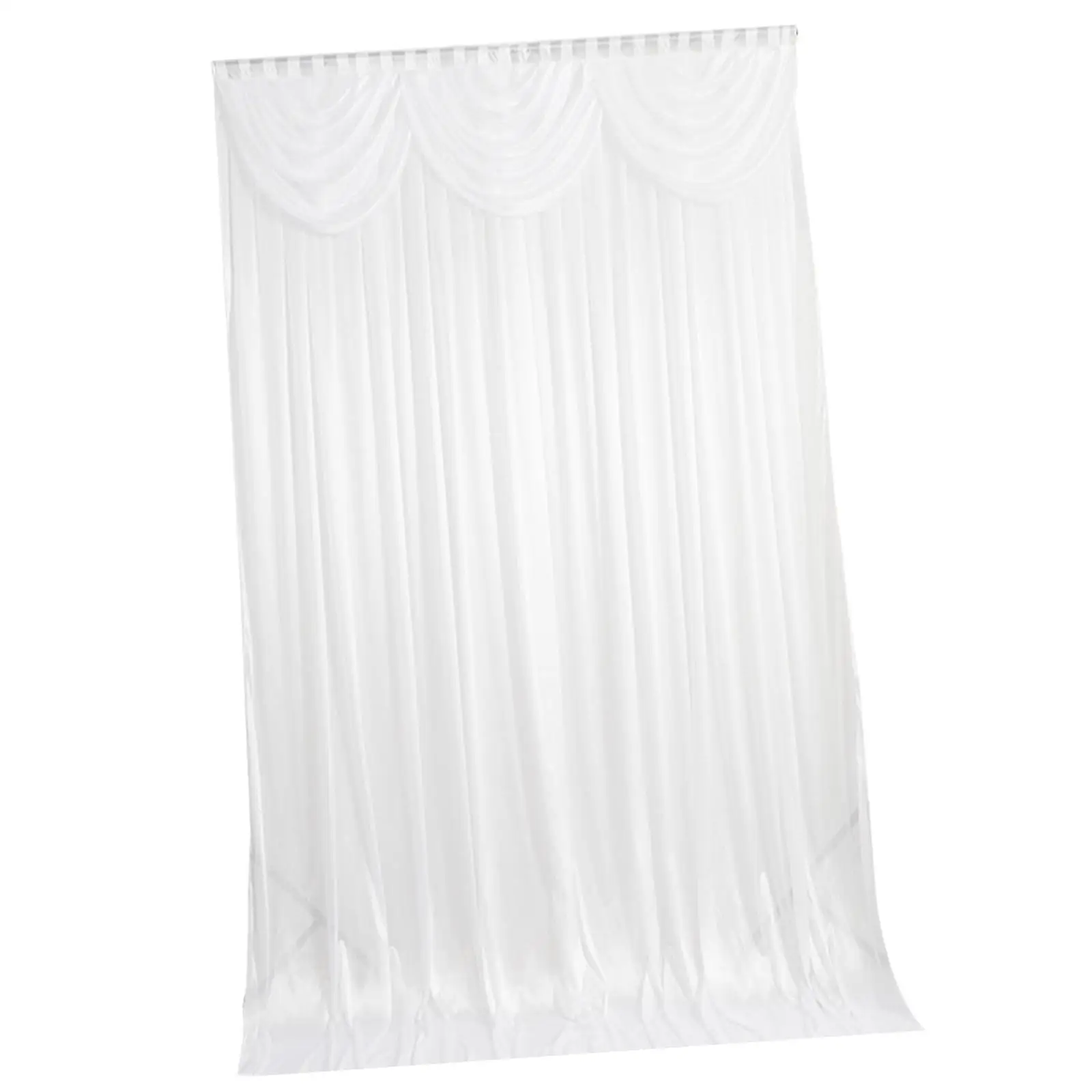 White Backdrop Curtain Background Screen Backdrop Drape Curtain for Venue Decorations
