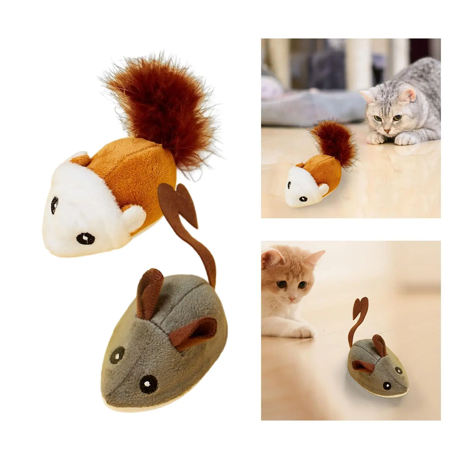 Simulation Toys Vivid Interactive Soft Portable Electric Moving Furry Plush Cat Toy for Playing Training Game Exercise Indoor