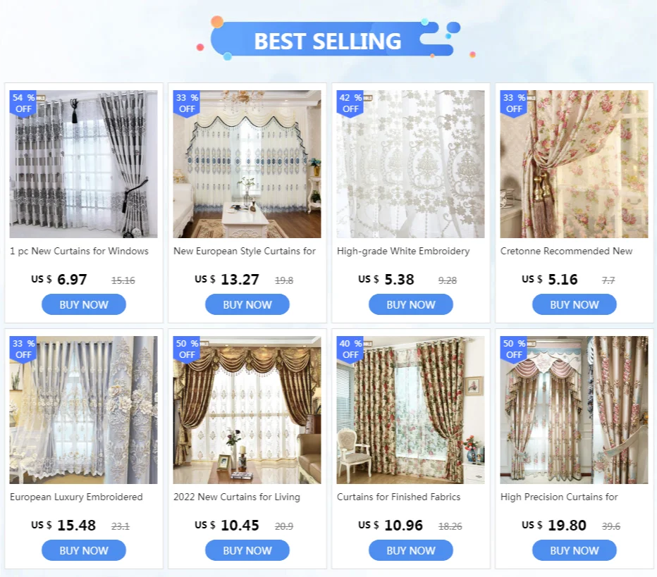 Curtains for Finished Fabrics Special Clearance Upscale Bedroom Living Room European-style Garden Curtains