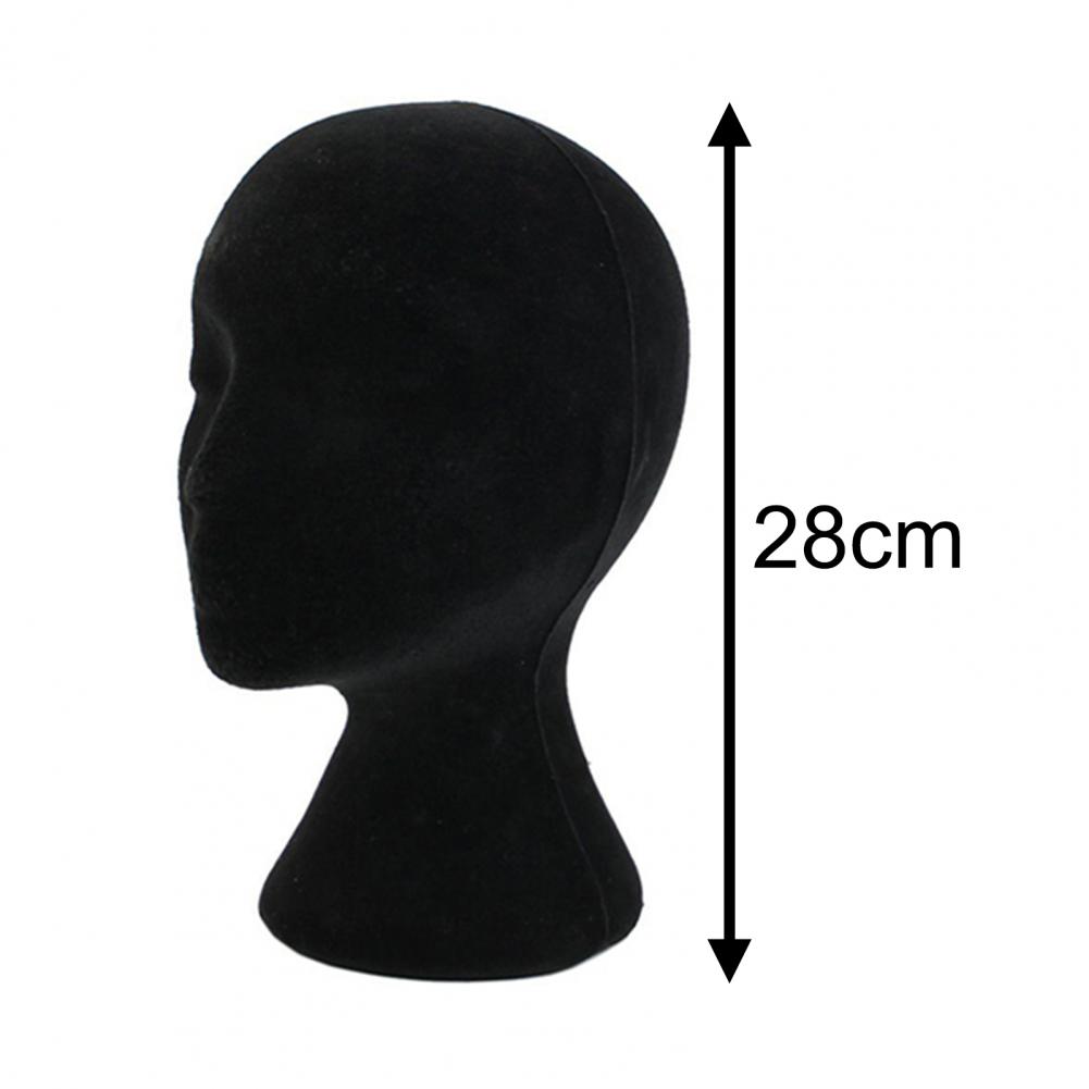 Description Picture 2 of itemHead Model Lightweight Multi function Foam Female Wigs Display Stand Polystyrene Headset Mannequin Black Stand Rack