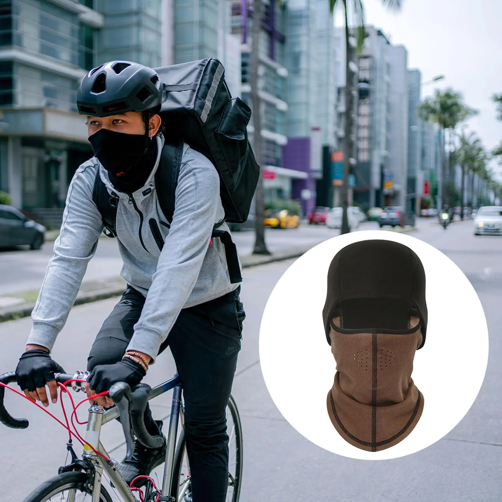 Windproof Balaclava Ski Mask Hood Hat Winter for Cold Weather Outdoor Sports