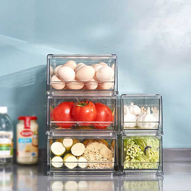 Stackable Drawer Food Storage Box Conrainer Refrigerator Fruit Cheese  Vegetable Organizer Bins Large Capacity Juice Egg Case - AliExpress