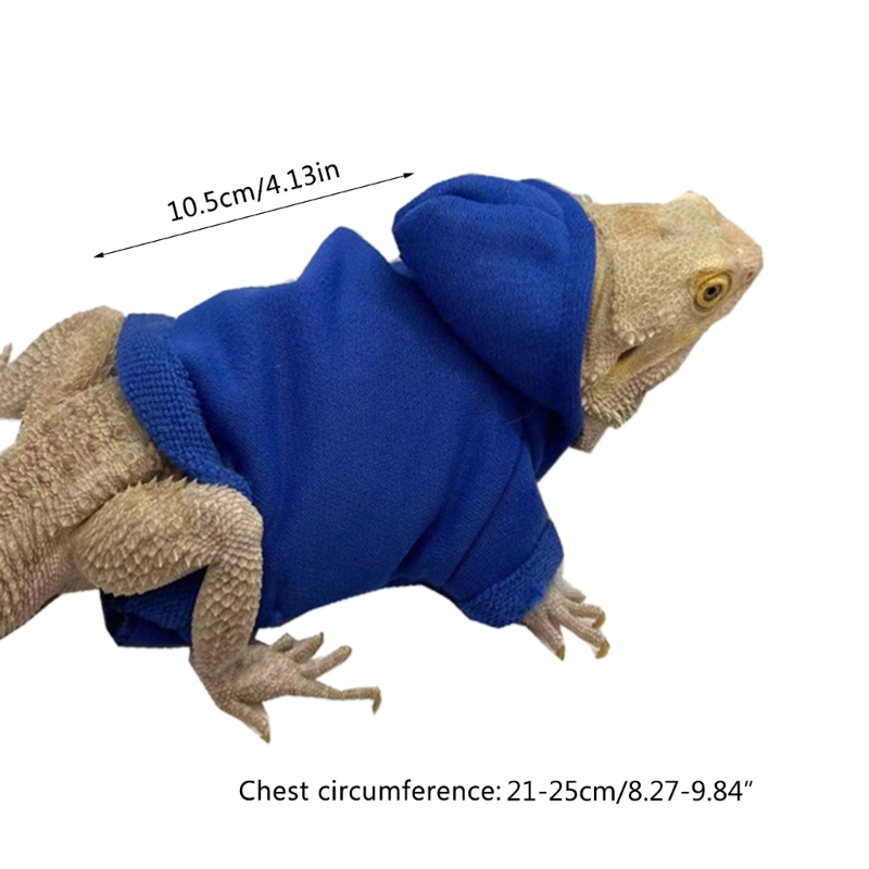 Lizards Clothes Bearded Dragon Geckos Reptiles Apparel Hand-made Hoodi ...