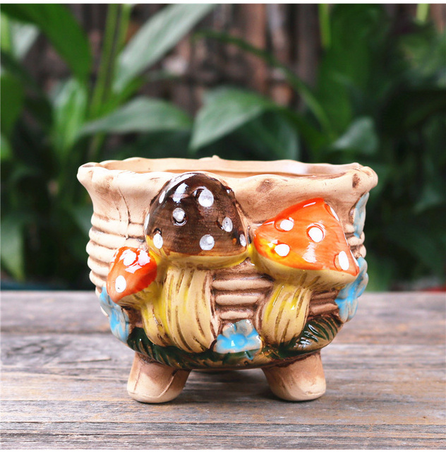 Charming Mushroom Mini Plant Pot