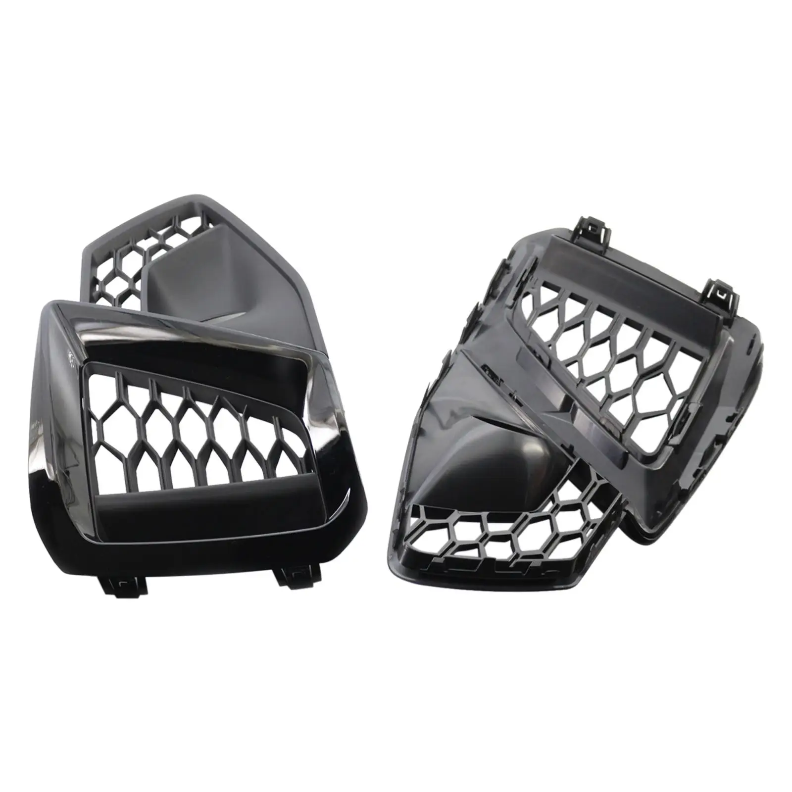 Pair of Fog Lamp Grille Assembly for S-Line Bumper Replacement Grill Cover for Audi S4 A4 20-2022 8WD807682M 8WD807681M