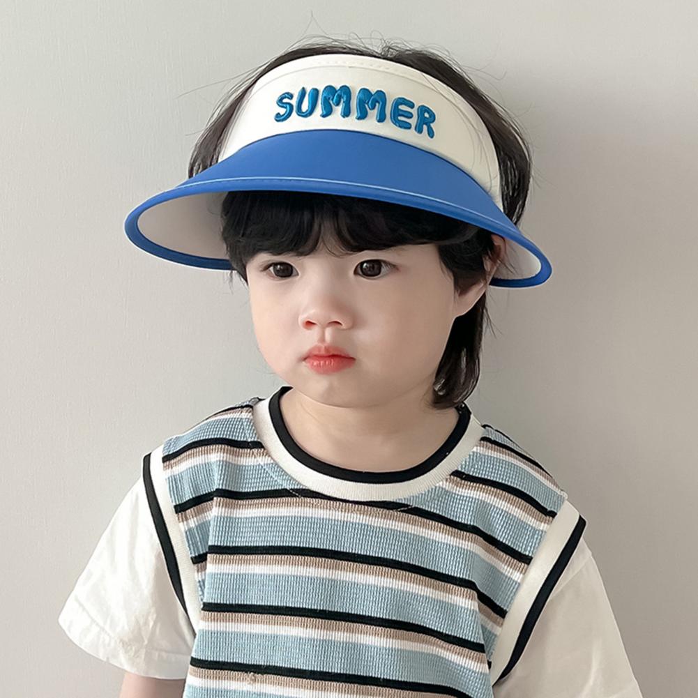 Sommer Kinder Sonne mit Mini Lüfter Leere Top Breite Krempe Visier Wandern Reise Sonnenschutz Mädchen Jungen Outdoor Hut_voghion.com