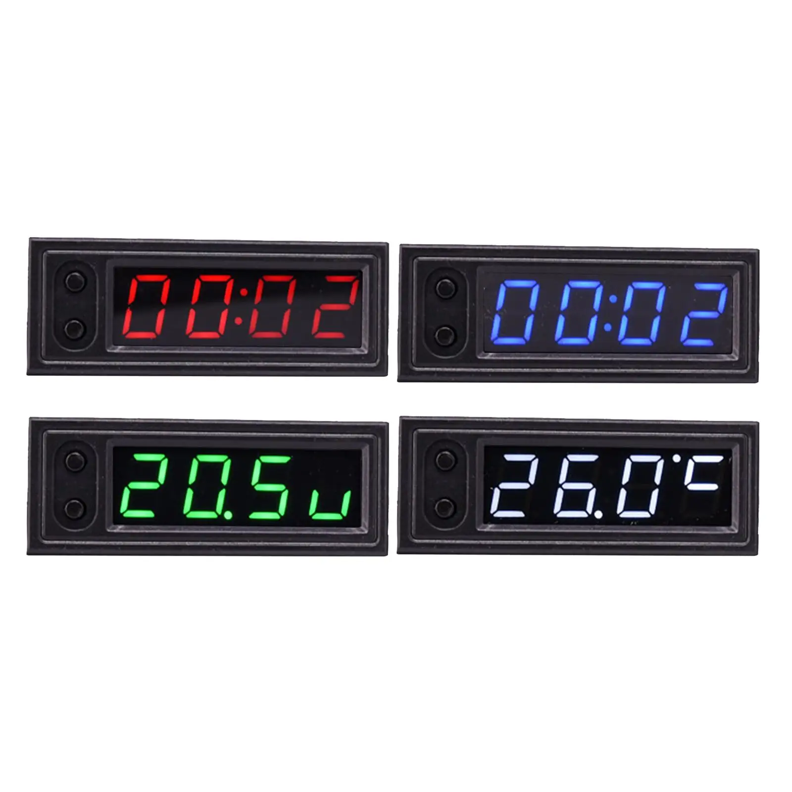 Car Voltmeter Thermometer Time 12V Replaces Lightweight Premium