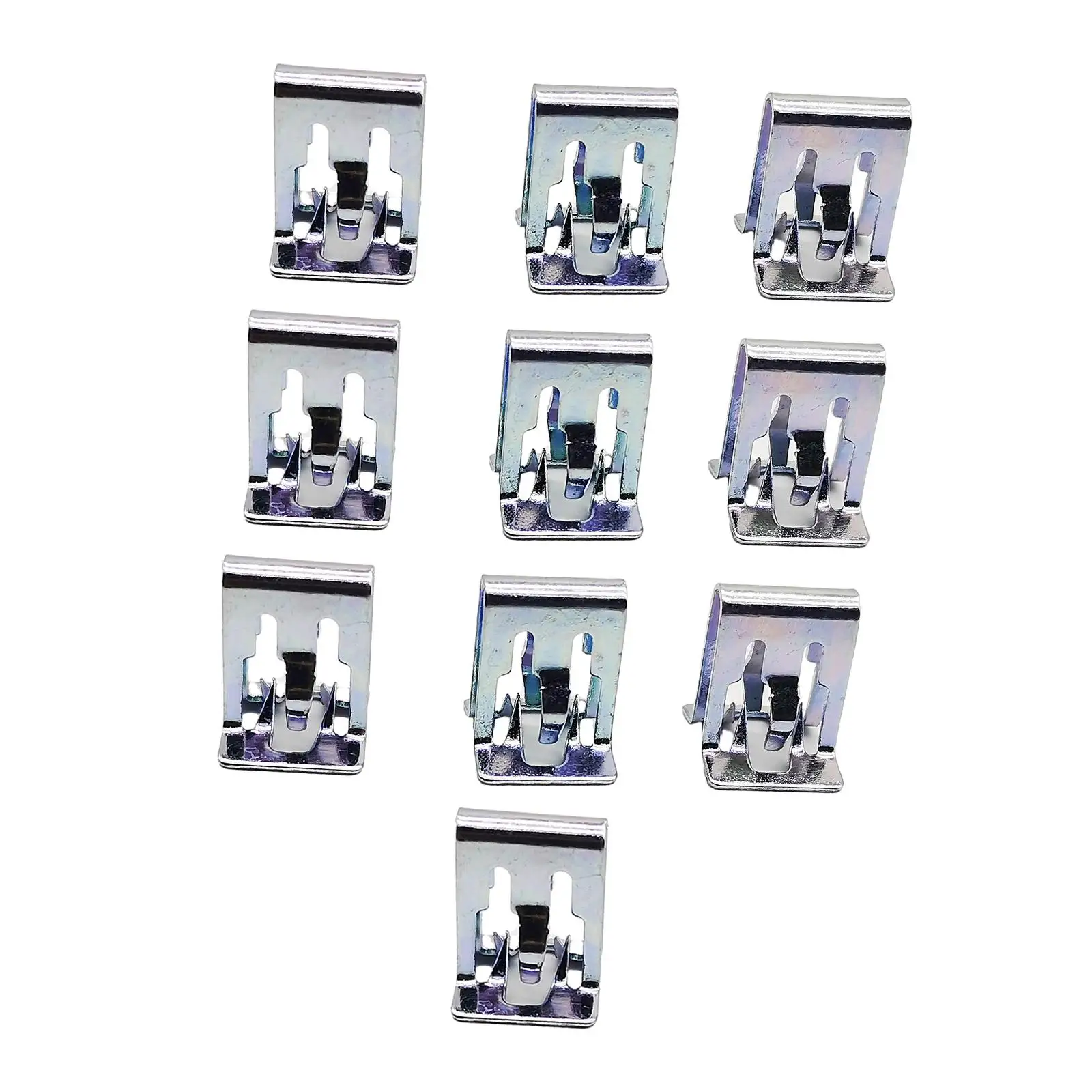 10x Steel Car Retainer Clips Retaining Clips High Performance Left Right Fixed Clip Buckle for Trucks Vehicle Car Dashboard