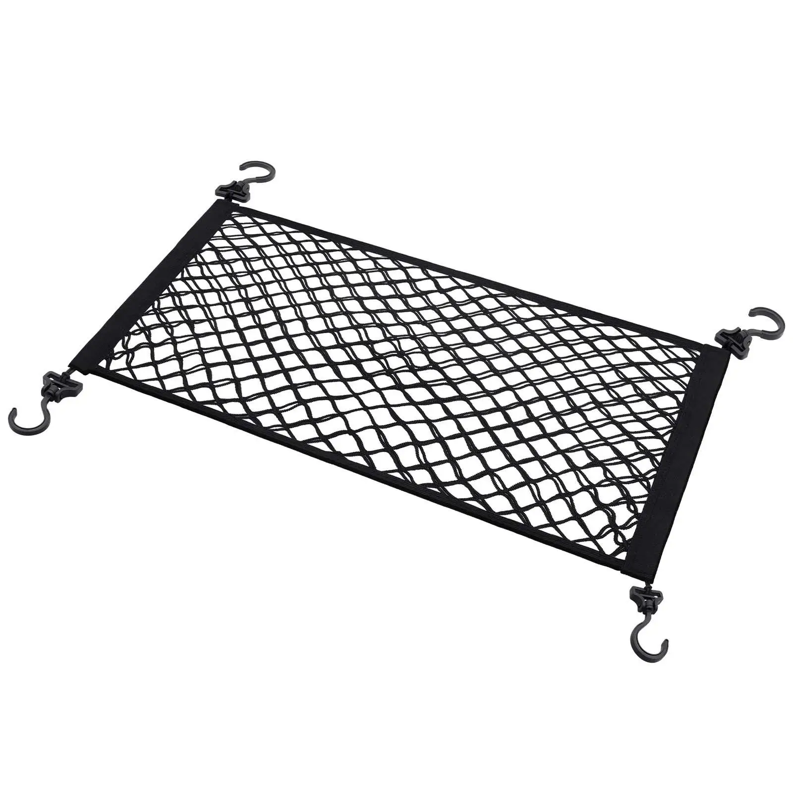 Camping Cargo Net Double Layer Mesh Mesh Pouch Car Ceiling Cargo Net Pocket Storage for Wagon Carts Garden Cart Trolley Carts