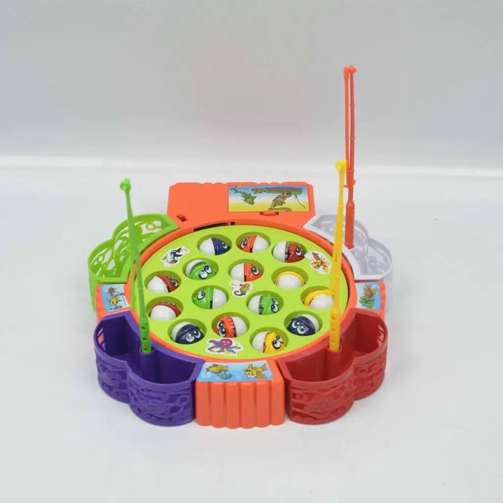 Musical Electric Fishing Game Set with 15 Fishes Toy for Boys Girls