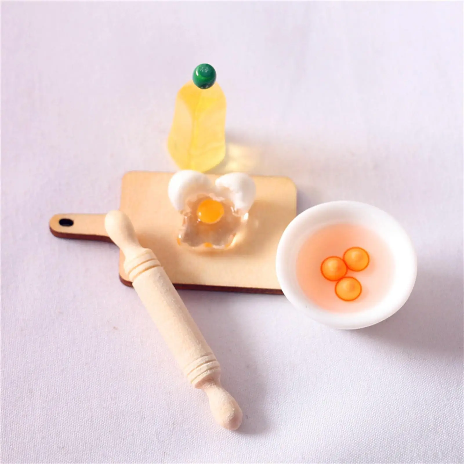 9x Cute Dollhouse Baking Set Bakery Decoration Birthday Gift Pretend Cooking Toys Simulation Chopping board Making Scene