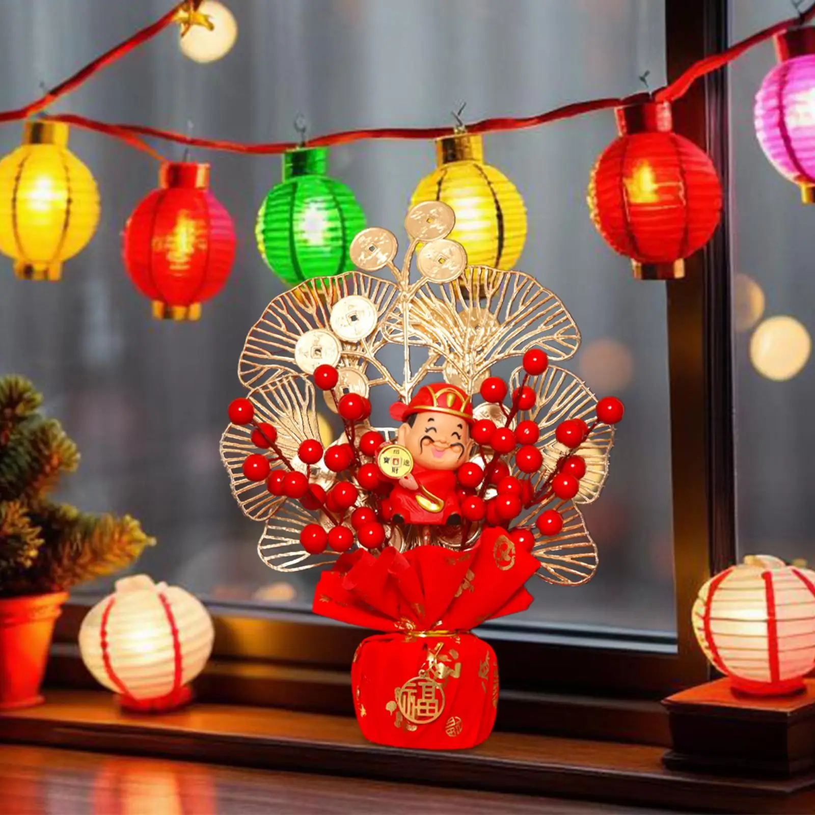 2024 Chinese Decorations Wedding Room Chinese Lucky Tree Money Tabletop Decor for Car Wealth and Good Luck Best Gift Home Office