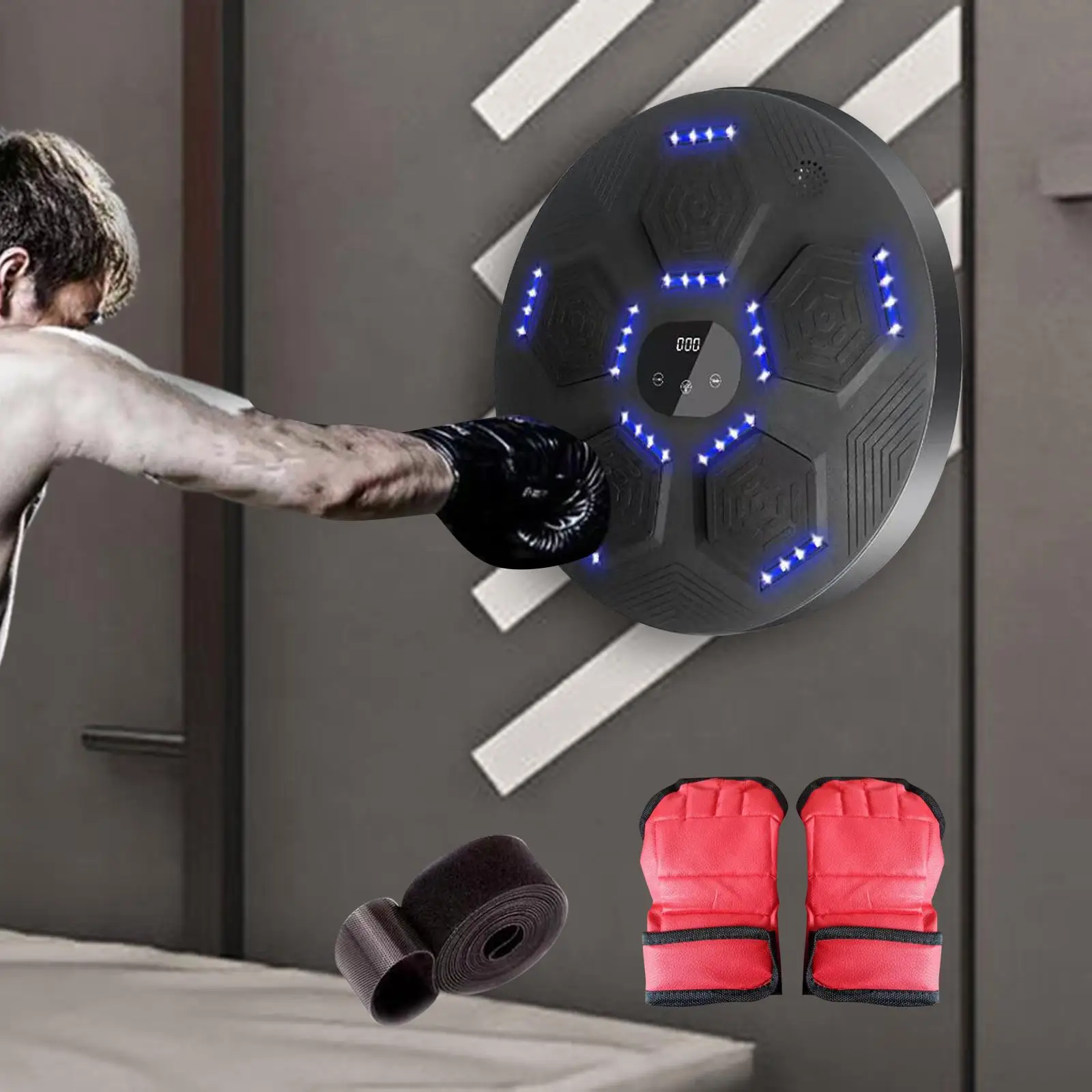 Electronic Boxing Machine Wall Mounted Digital Boxing Training Equipment