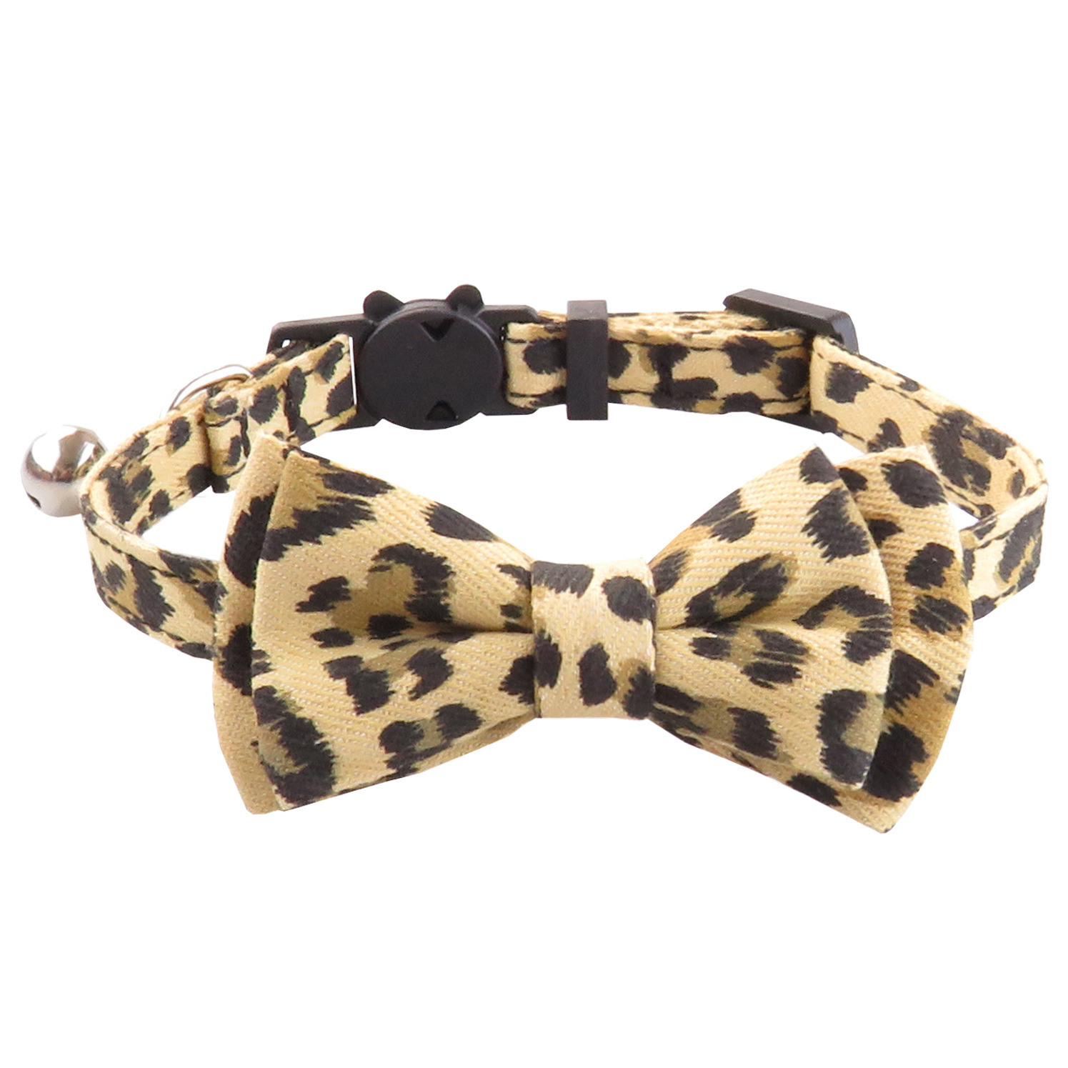 Title 5, Collare per gatti Bowknot con stampa leopardata...