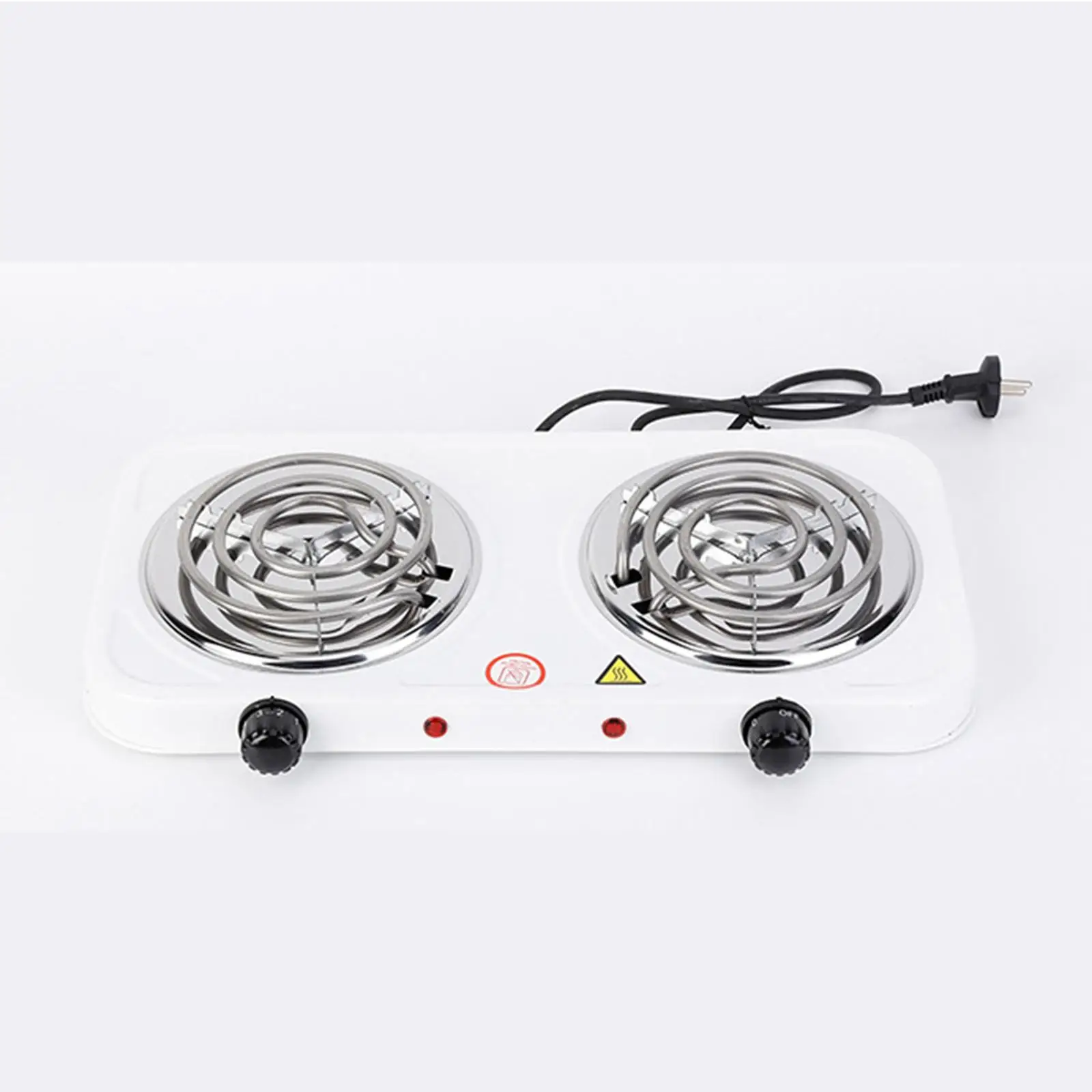 Electric Coil Burner 2000W Hotplate Easy to Clean Home Outdoor Adjustable Temperature Hot Plate with Indicator Lights Practical