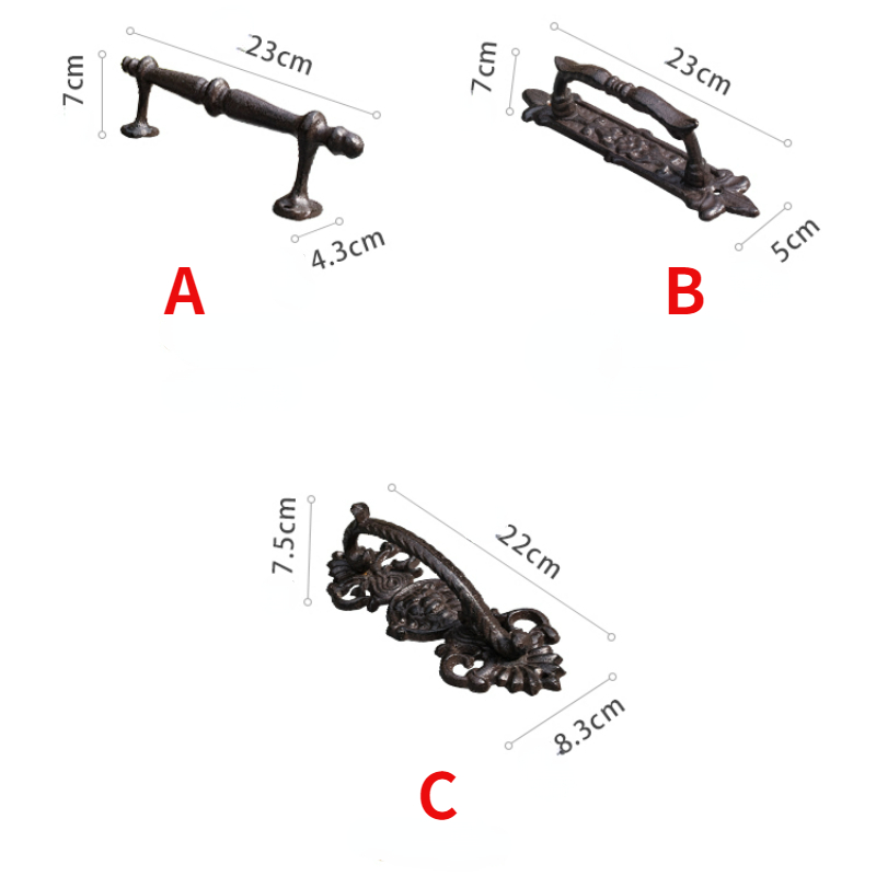 Estilo europeu retro ferro fundido maçaneta, decoração